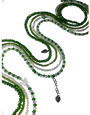 Botanical Bloom | Forest Green & Iridescent Crystal Strand Set